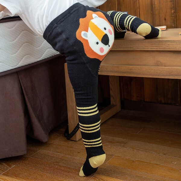 

Toddler Cartoon Graphic Kids Tights, Multicolor