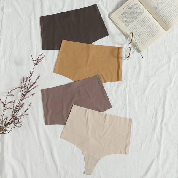 

4pack No Show Panty Set, Multicolor