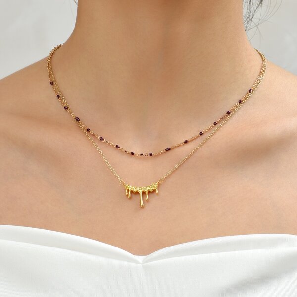 

Simple Layered Necklace, Gold