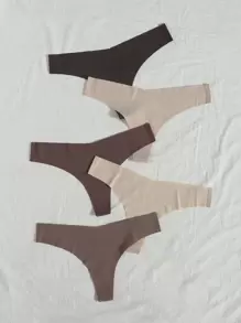 5 paquetes Conjunto de pantis sexy invisibles - Multicolor - Ver 4