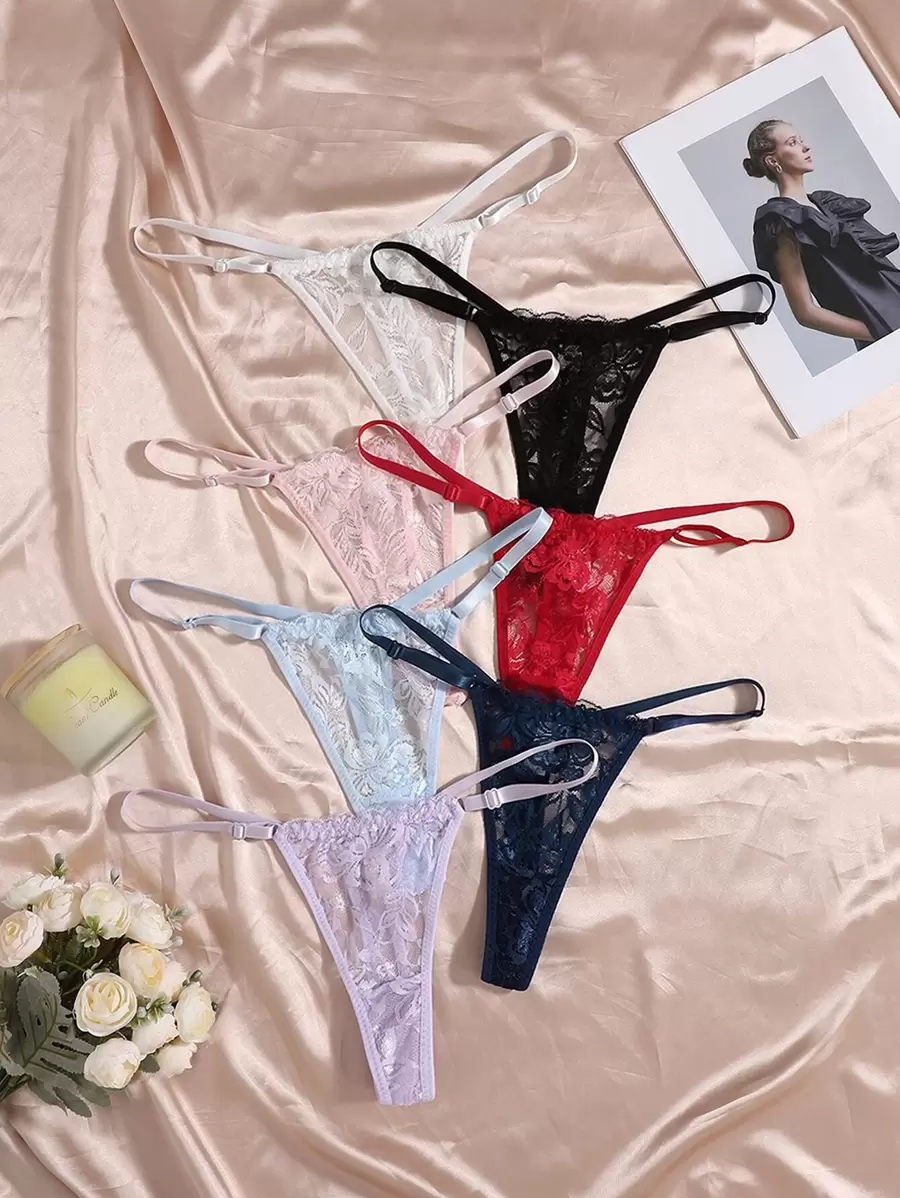 Bộ 7 quần lót ren G-String gợi cảm - Nhiều màu - Xem 1