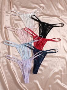 Bộ 7 quần lót ren G-String gợi cảm - Nhiều màu - Xem 2