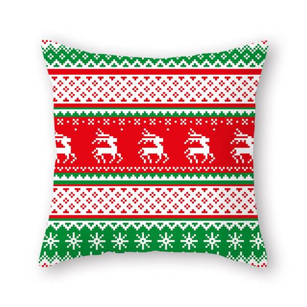 

Christmas Pattern Cushion Cover Without Filler, Multicolor