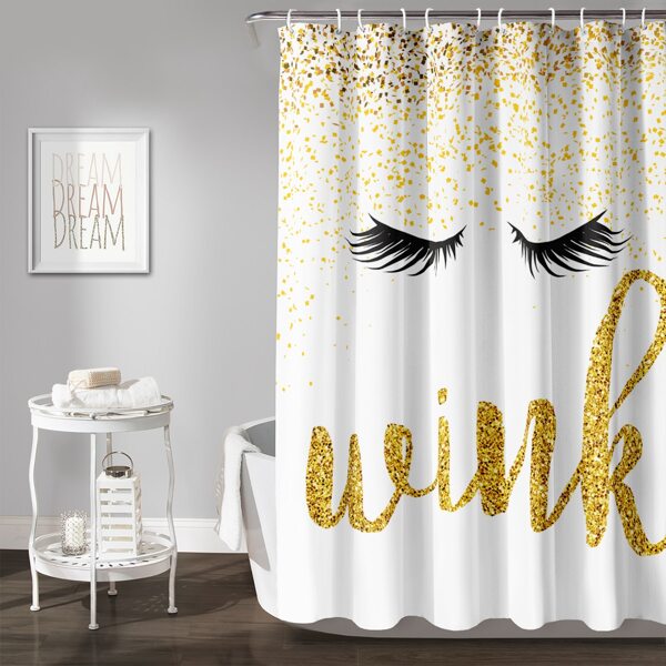 

Letter Graphic Shower Curtain, Multicolor