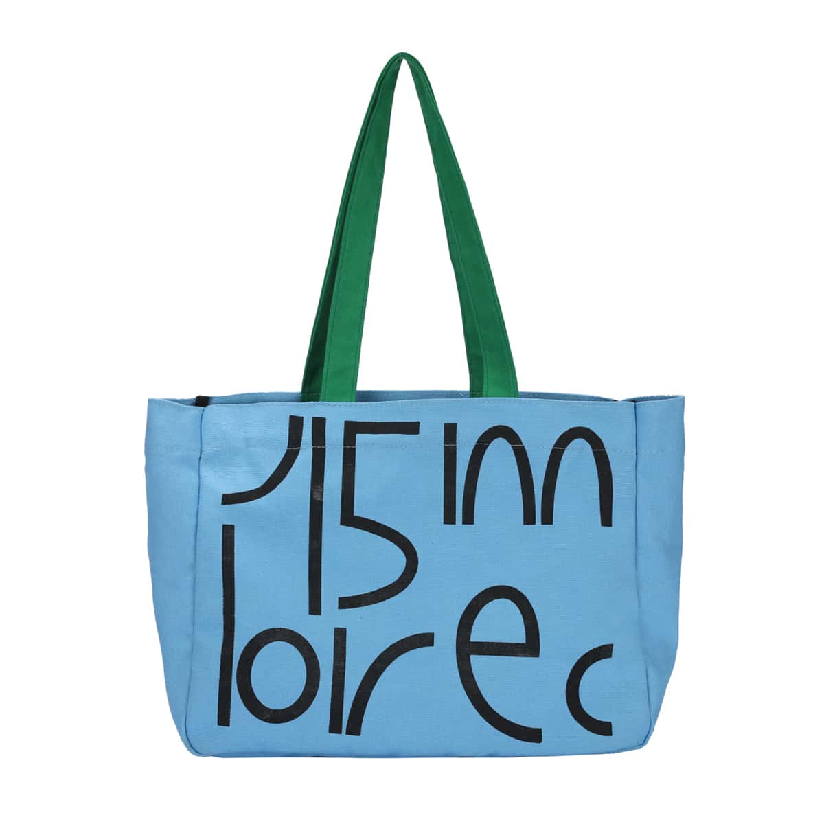 

Letter Graphic Tote Bag, Blue