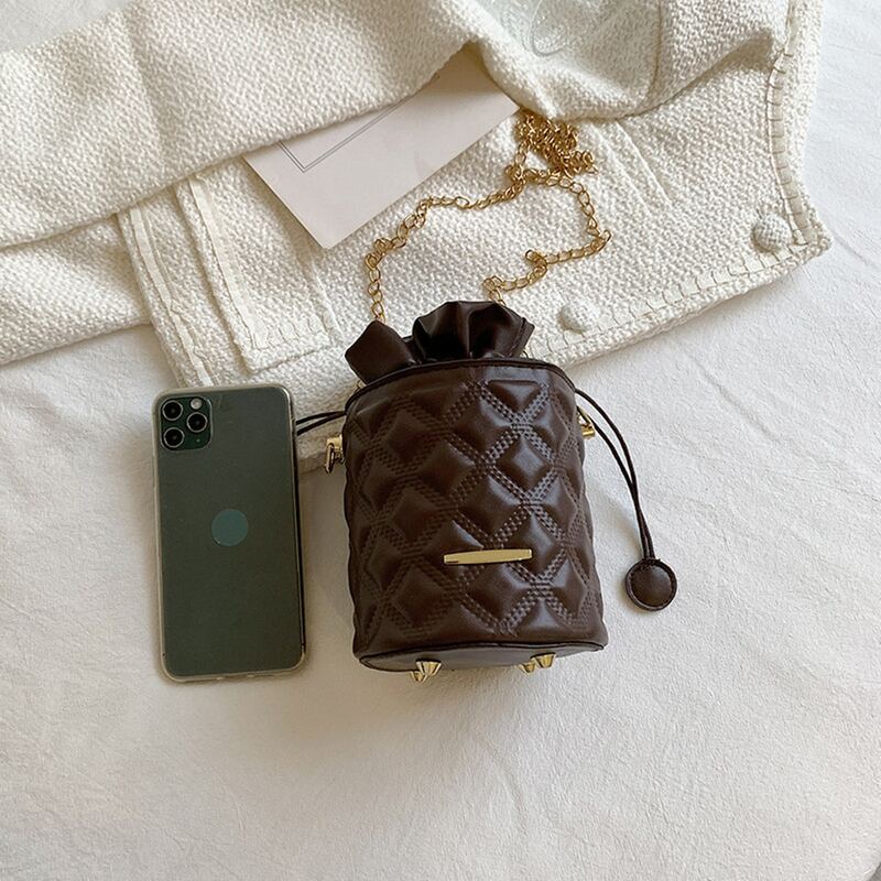 

Drawstring Crossbody Bag, Brown