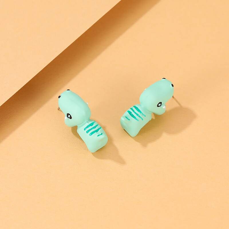 

Dinosaur Stud Earrings, Green
