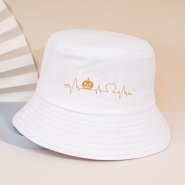 

Graphic Bucket Hat, White