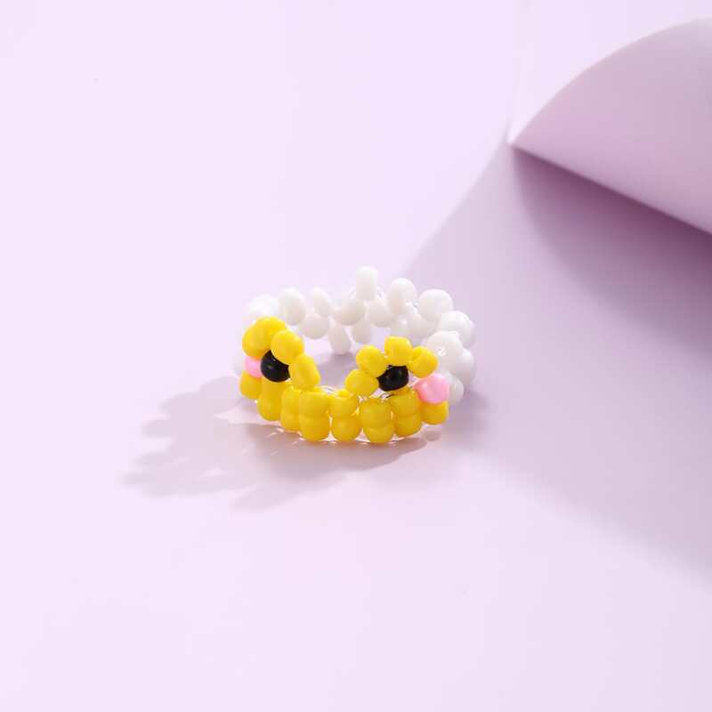 

Cartoon Beaded Ring, Yellow