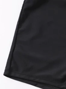 Swim Lushoire 夏季海滩结饰短裤比基尼 - 黑色 - 查看 4