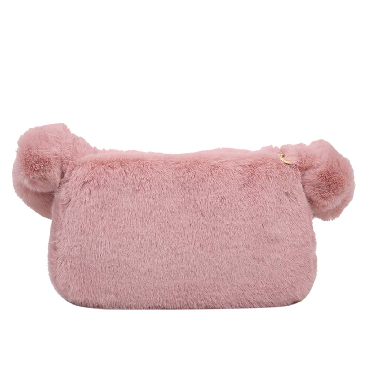 

Fluffy Shoulder Bag, Pink