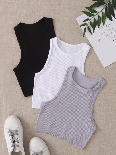 3قطع ملابس علوية خزان رياضي مضلع محبوك ملابس علوية خزان تمارين رياضية ملابس علوية الجيم ملابس علوية مضبوط