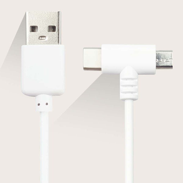 

2 In 1 Type-C & Micro Data Cable, White