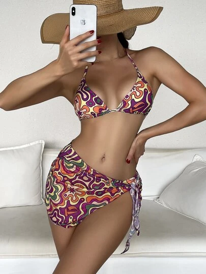 Handla Bikiniset i Tre Delar  Trendiga Badkläder  SHEIN Sverige