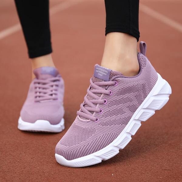 

Minimalist Lace-up Front Running Shoes, Purple