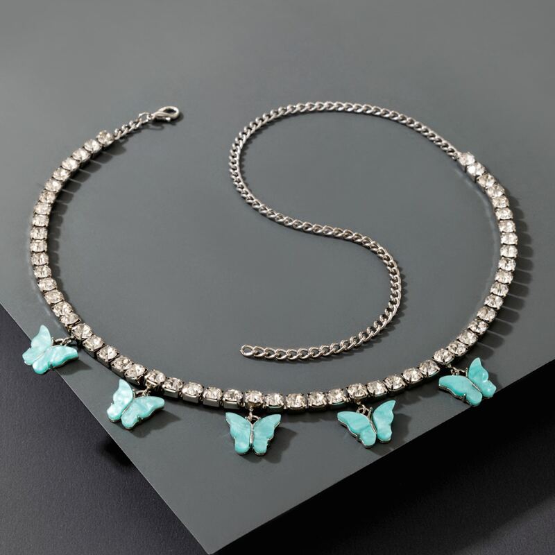 

Butterfly Decor Necklace, Silver