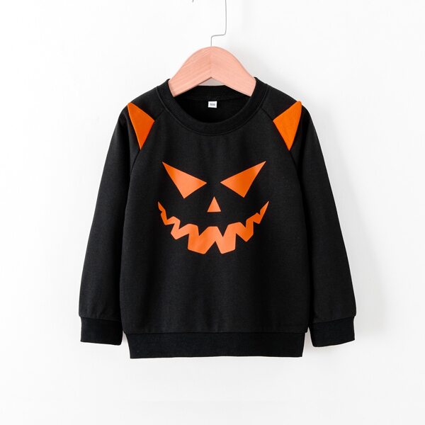 

Toddler Boys Halloween Print Sweatshirt, Black