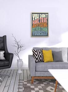 彩色標語圖案裝飾畫不附帶畫框 - 彩色 - 查看 4