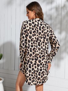 SHEIN Clasi Đầm Cao thấp Báo Giải trí - Nhiều màu - Xem 2