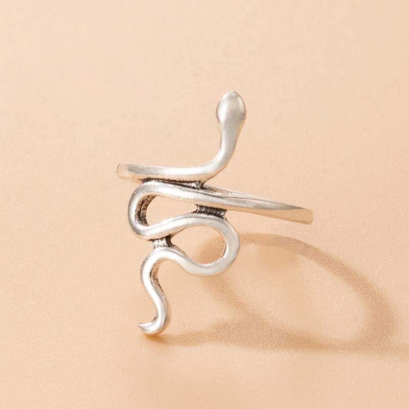 

Snake Decor Ring, Silver