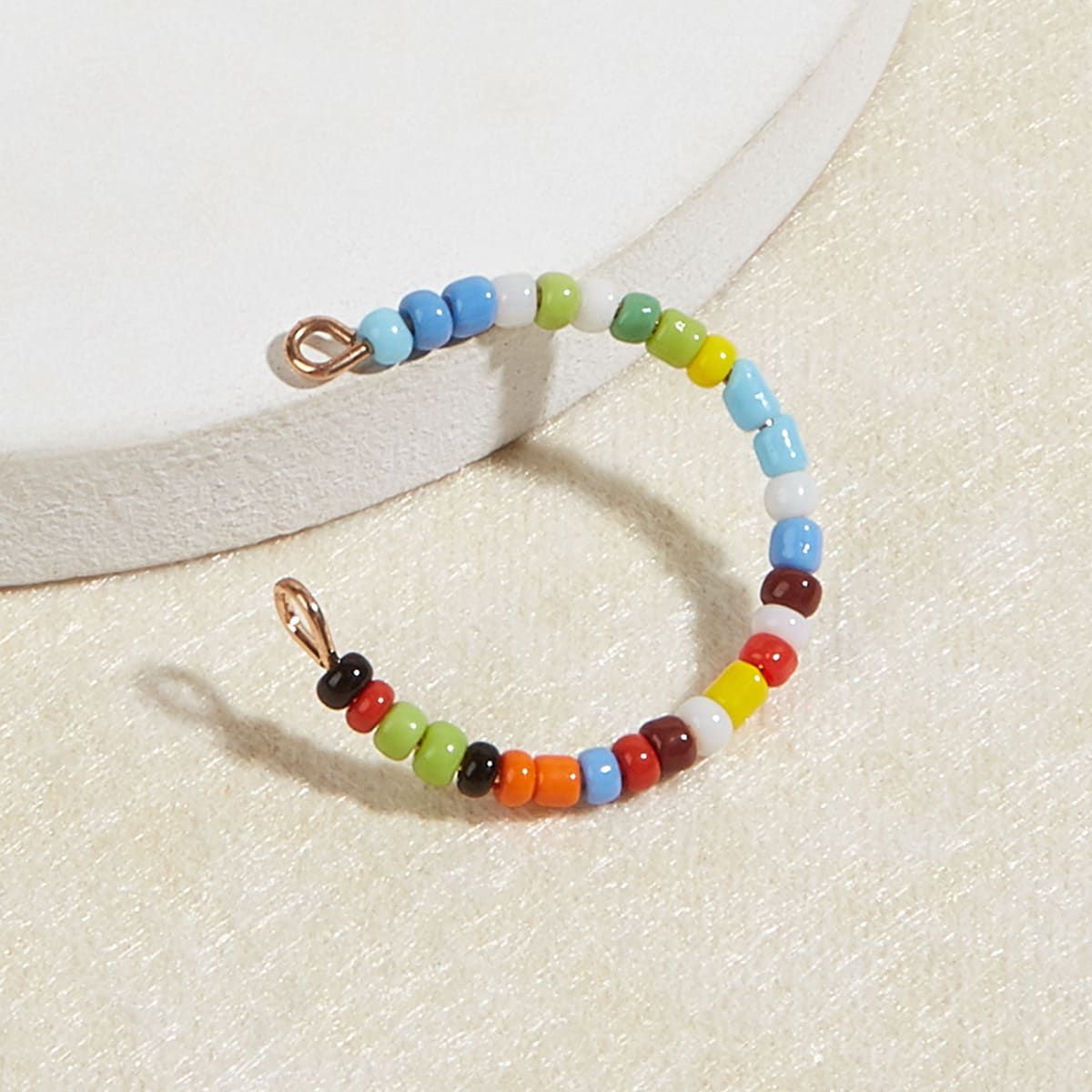 

Beaded Design Cuff Ring, Multicolor