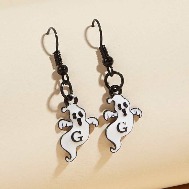 

Ghost Drop Earrings, White