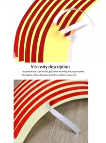 16 件 18 英寸车轮反光贴纸，夜光，适合骑行 - 紅色 - 查看 3