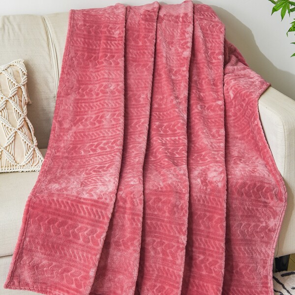 

Solid Color Flannel Blanket, Red