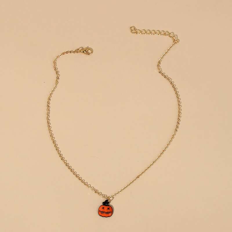 

Halloween Pendant Chain Necklace, Orange