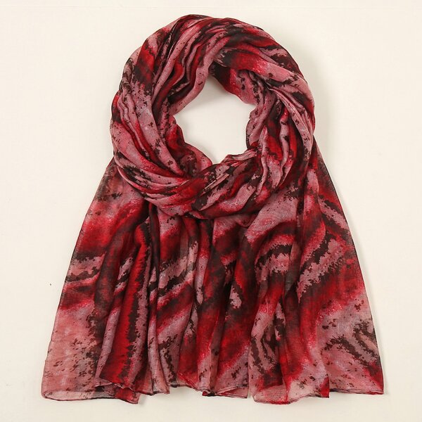 

1pc Graphic Scarf, Multicolor
