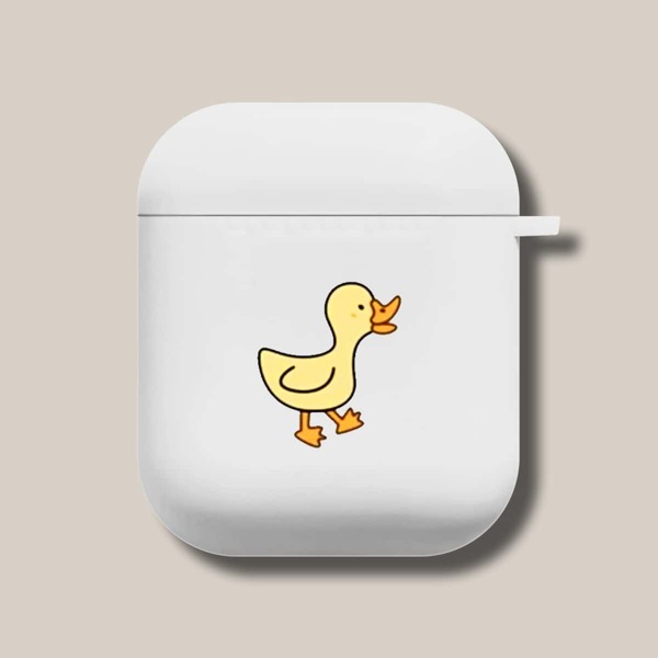 

Чехол с рисунком утки для AirPods, Белый