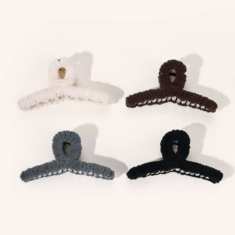 

4pcs Simple Hair Claw, Multicolor