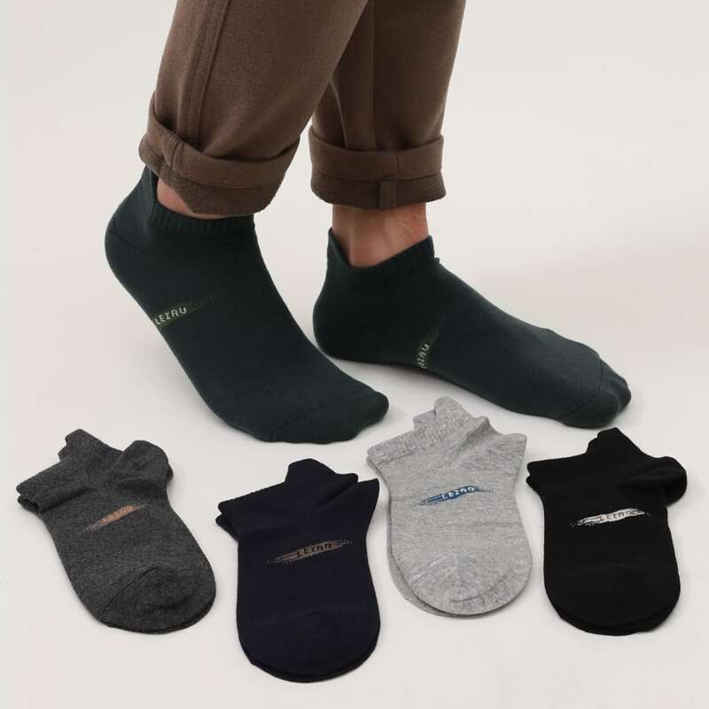 

Guys 5pairs Letter Graphic Ankle Socks, Multicolor