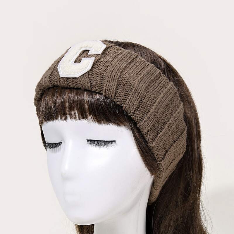 

1pc Letter Hair Band, Coffee