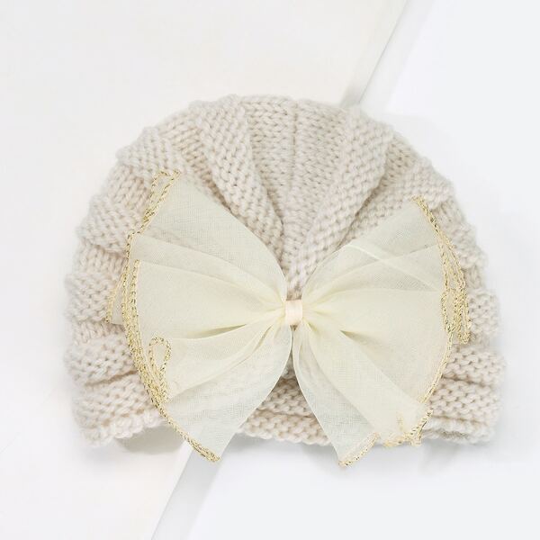 

Baby Bow Decor Knit Hat, Multicolor