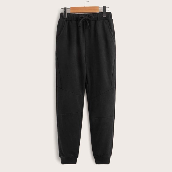 

Boys Solid Knot Front Sweatpants, Black