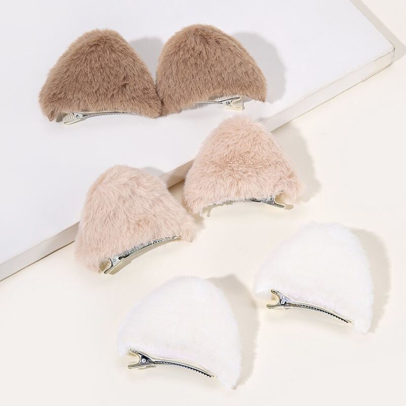 

6pcs Fluffy Hair Clip, Multicolor