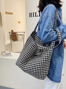 Túi Xách tay Nữ Đôi tay cầm - Đen và trắng - Xem 4