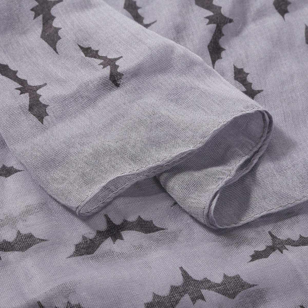 Шарф на хэллоуин с принтом "летучая мышь