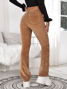 High Stretch Flare Leg Jeans - Ginger - View 2