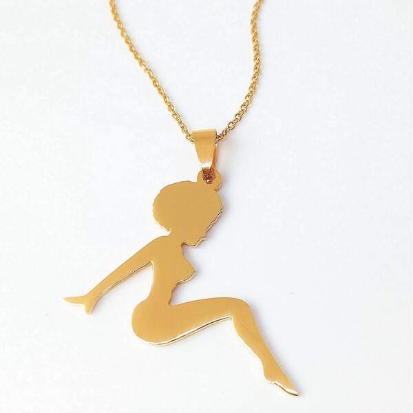 

Figure Pendant Necklace, Gold