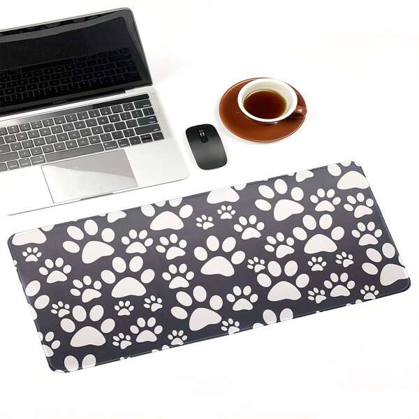 

Cat Paw Pattern Mouse Pad, Black