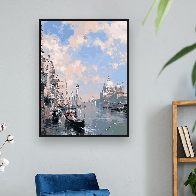 

Scenery Pattern DIY Diamond Unframed Painting, Multicolor