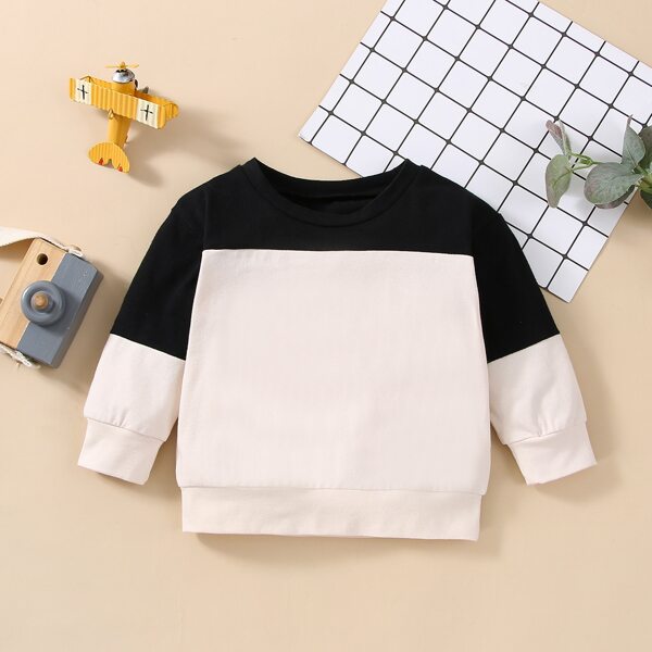 

Baby Color Block Crew Neck Sweatshirt, Multicolor