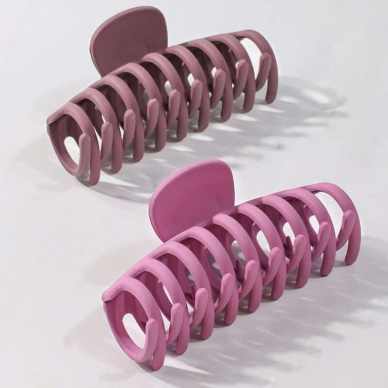 

2pcs Minimalist Hair Claw, Multicolor