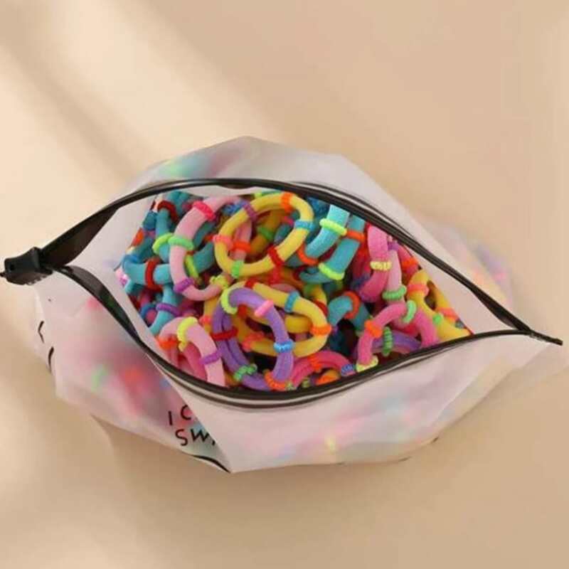 

100pcs Random Simple Hair Tie, Multicolor
