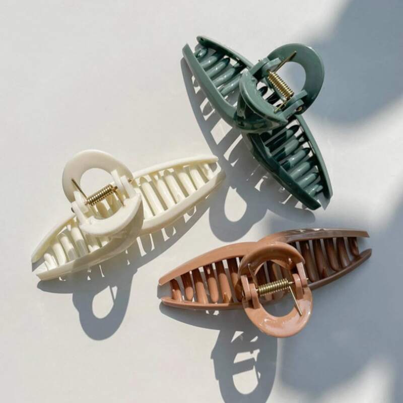 

3pcs Simple Hair Claw, Multicolor