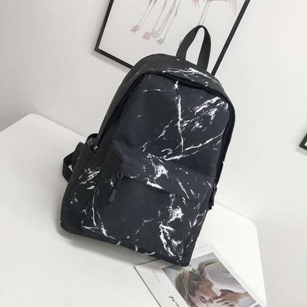 

Men Marble Pattern Casual Daypack, Multicolor