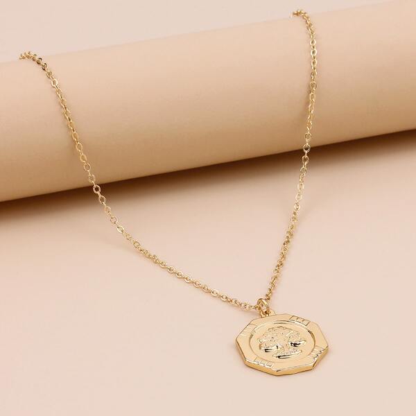 

Geometric Charm Necklace, Gold