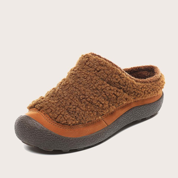 

Boys Fluffy Bedroom Slippers, Brown